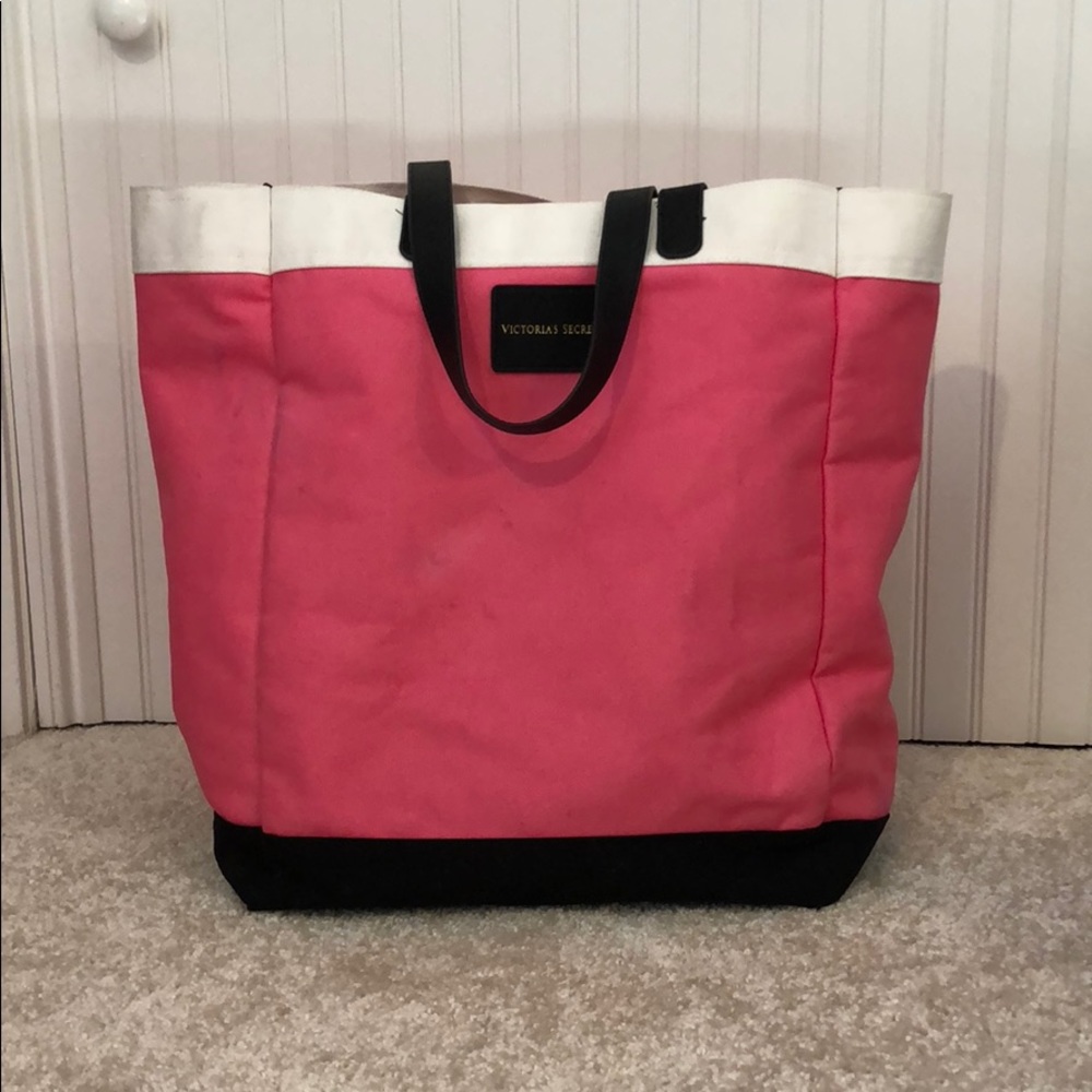Victoria’s Secret pink canvas tote bag